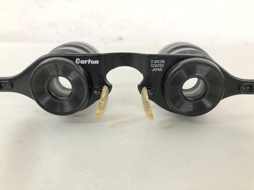 Vintage Carton Black Opera Theater Glasses Japan with Case 2.8 X 28 Coated - Picture 6 of 9