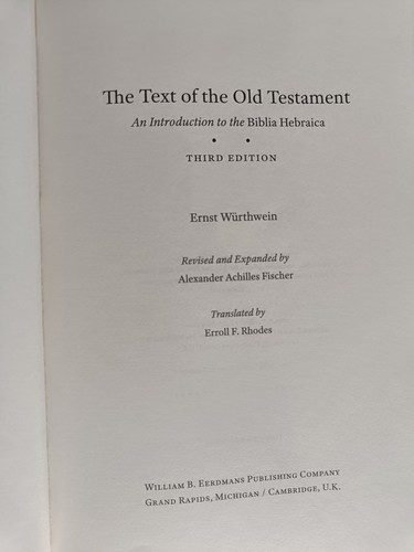 Text des Alten Testaments: Eine Einführung in die Biblia Hebraica von Ernst... - Bild 4 von 7