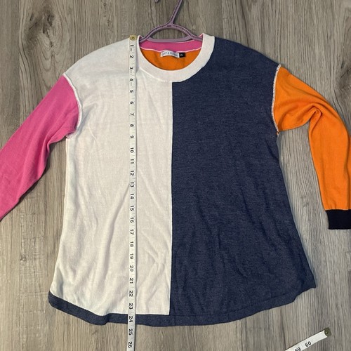 Zaket And Plover Colorblock Pullover Seitenschlitze Baumwolle Seidenmischung Damen XS - Bild 12 von 12