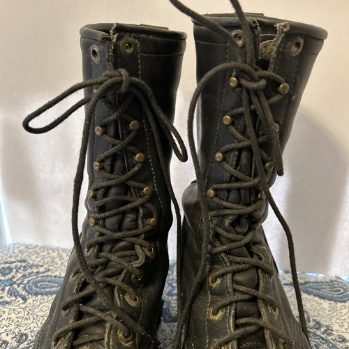 Chippewa Logger Work Boots Mens 8D Black Vibram Sole Leather - Picture 5 of 9