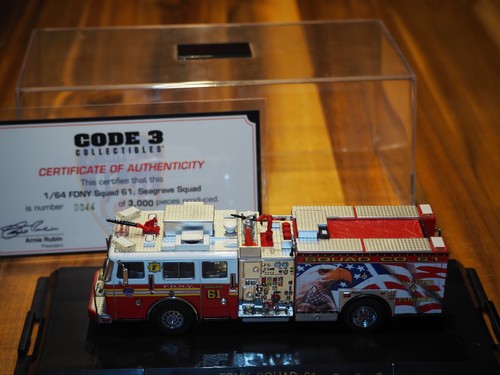 Code 3 FDNY 1:64 Limited Edt. Seagrave Squad 61 Tribute to 9/11 Livery - Bild 3 von 6