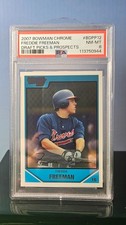 Freddie Freeman RC 2007 Bowman Chrome Draft Picks Prospects #BDPP12 PSA 8
