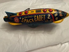 Tom Corbett Space Cadet 2 Polaris Rocket Ship 1950s by Marx With Blue Tail Fin
