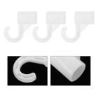  6 Pcs Wardrobe Hanging Rod Closet End Support Bracket for Shelves