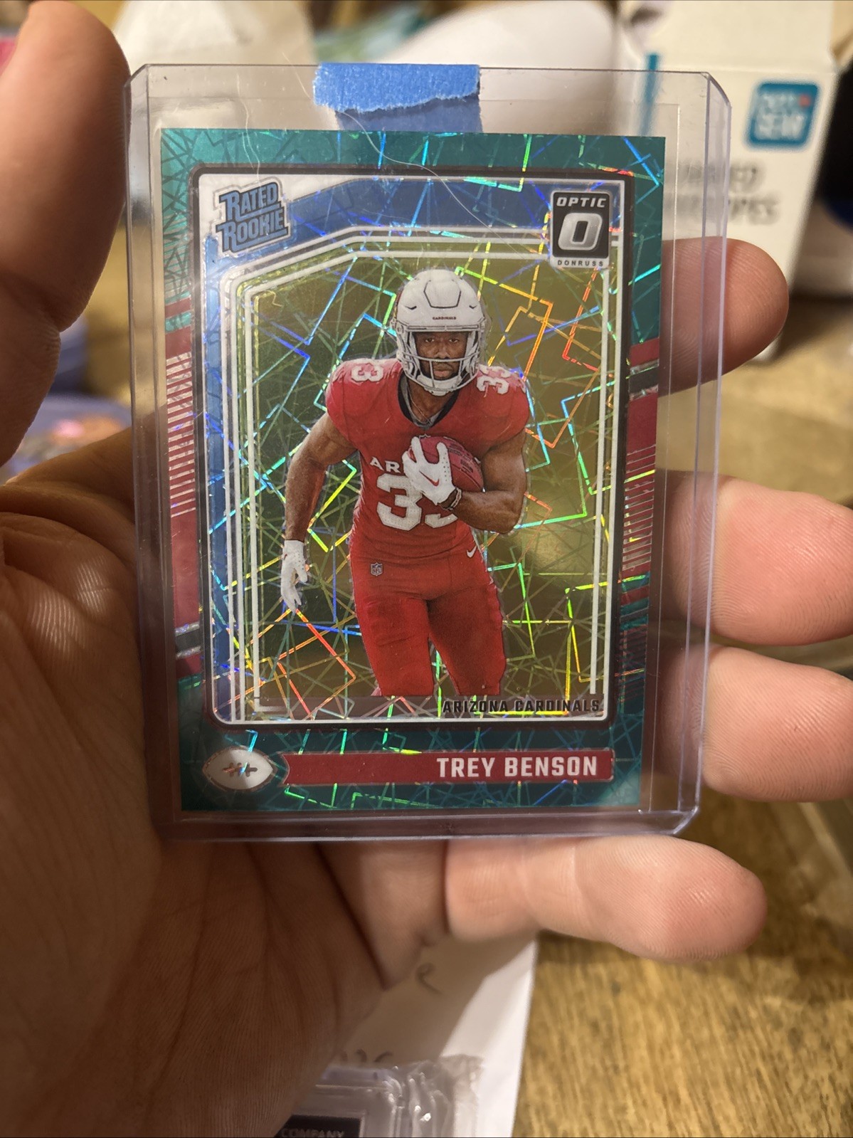 2024 Donruss Optic Trey Benson Teal Velocity Prizm Rookie #293 Cardinals SP