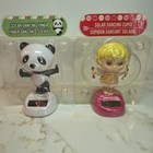  Solar Powered Dancing Panda and Cupid  Novelty Crazy Bobblehead Toy