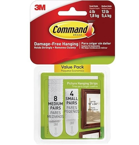 COMMAND STRIPS SELF ADHESIVE STICK ON DAMAGE FREE PICTURE & PHOTO FRAME HANGING - Picture 42 of 53