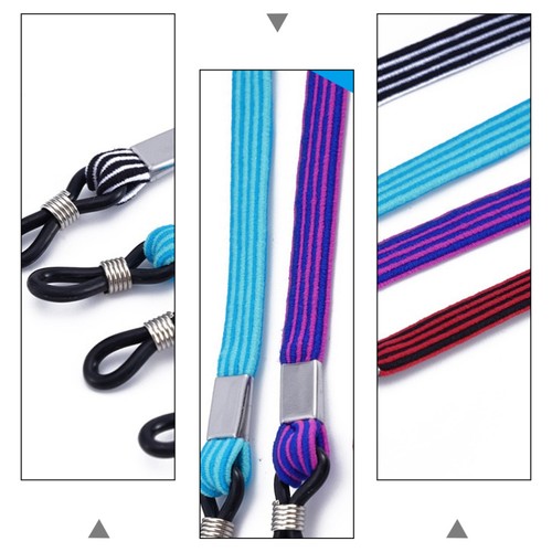 4 Pezzi Corda Occhiali Sportivi Cinghia Occhielli Accessori Fissi Nuoto Catena da Appendere - Foto 3 di 12
