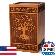 LINES ARTE Cremation Wooden Urn for Human Ashes - Large Adult