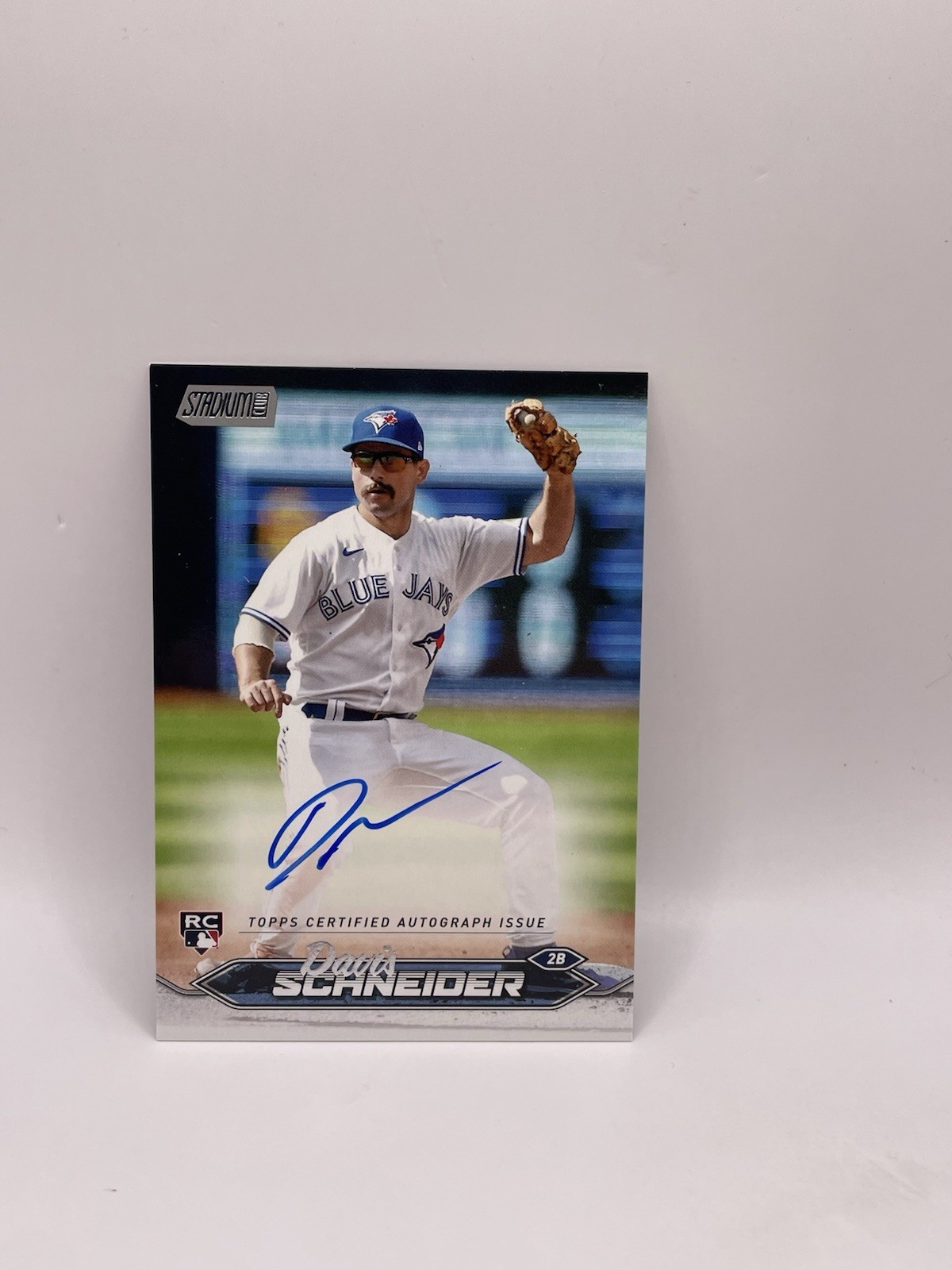 2024 Topps Stadium Club Davis Schneider #SCBA-DS On-Card Rookie Auto Blue Jays