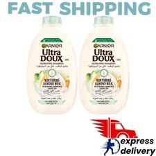 2X Garnier Ultra Doux Daily Hydrating Shampoo With Nurturing Almond Milk 400ml