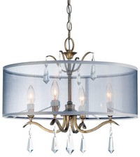 Minka Lavery 4443-582 4 Light One Tier Mini Chandelier - Gold