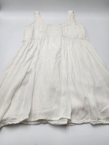 Vtg Volcom Womens White Sleeveless Lace Accent Slip Sun Dress L Skater Y2K Sz 14 - Picture 6 of 20