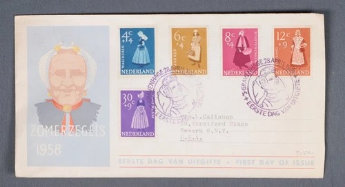 MayfairStamps Netherlands FDC 1958 Summer Stamps Combo First Day Cover aaw_32251