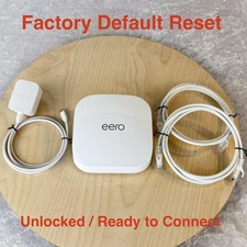 eero Pro 6E S010001 TriBand WiFi Mesh Unlocked Ethernet Cables AC Adapter Bundle