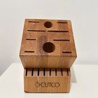 Cutco 1748 Homemaker 18 Slot Knife Block 8 Steak Slots Honey Oak Wood Block Only