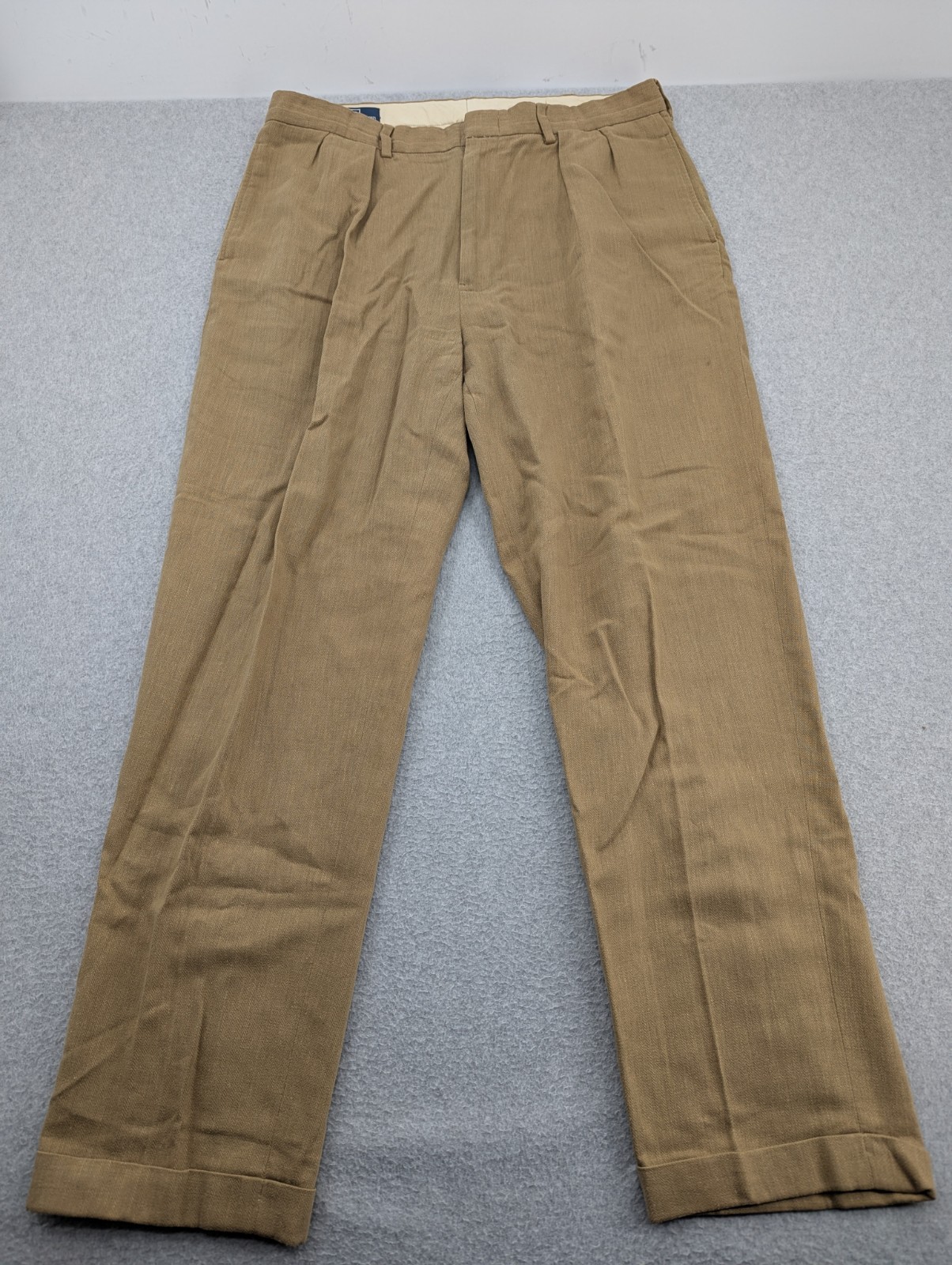 VTG Polo Ralph Lauren Men’s Pleated Linen Blend Dress Pants 36x34 (35x33) Cuffed