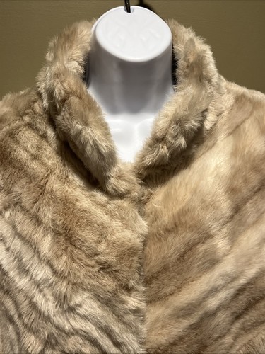 Vintage Jacques Saint Laurent Fur? Coat Womens Size L/XL?? Beige Old Money Retro - Picture 3 of 11