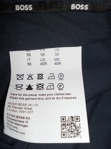 HUGO BOSS Recent BOSS fine italian super fabric suit Sz UK 46R"EU56R"w40-RRP£645 - Picture 14 of 14