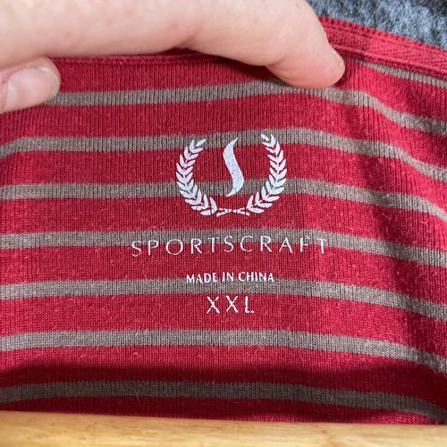 Sportscraft Top Womens 2XL Red Grey Shirt Striped Career Office Coastal Nautical - Picture 8 of 10