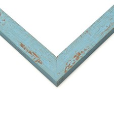 13x5 Frame Blue Solid Wood Picture Frame Width 1.125 Inches Interior Frame Dep