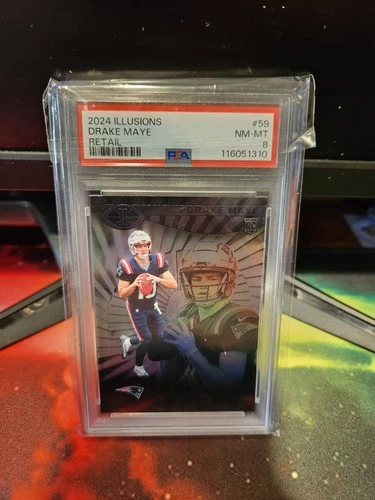 2024 Panini Illusions - Drake Maye #59 (RC) PSA 8 NM-MT