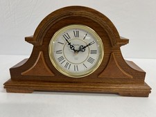 BULOVA Quartz Chime Wood Finish Mantle Clock (Works) 4x17x9"