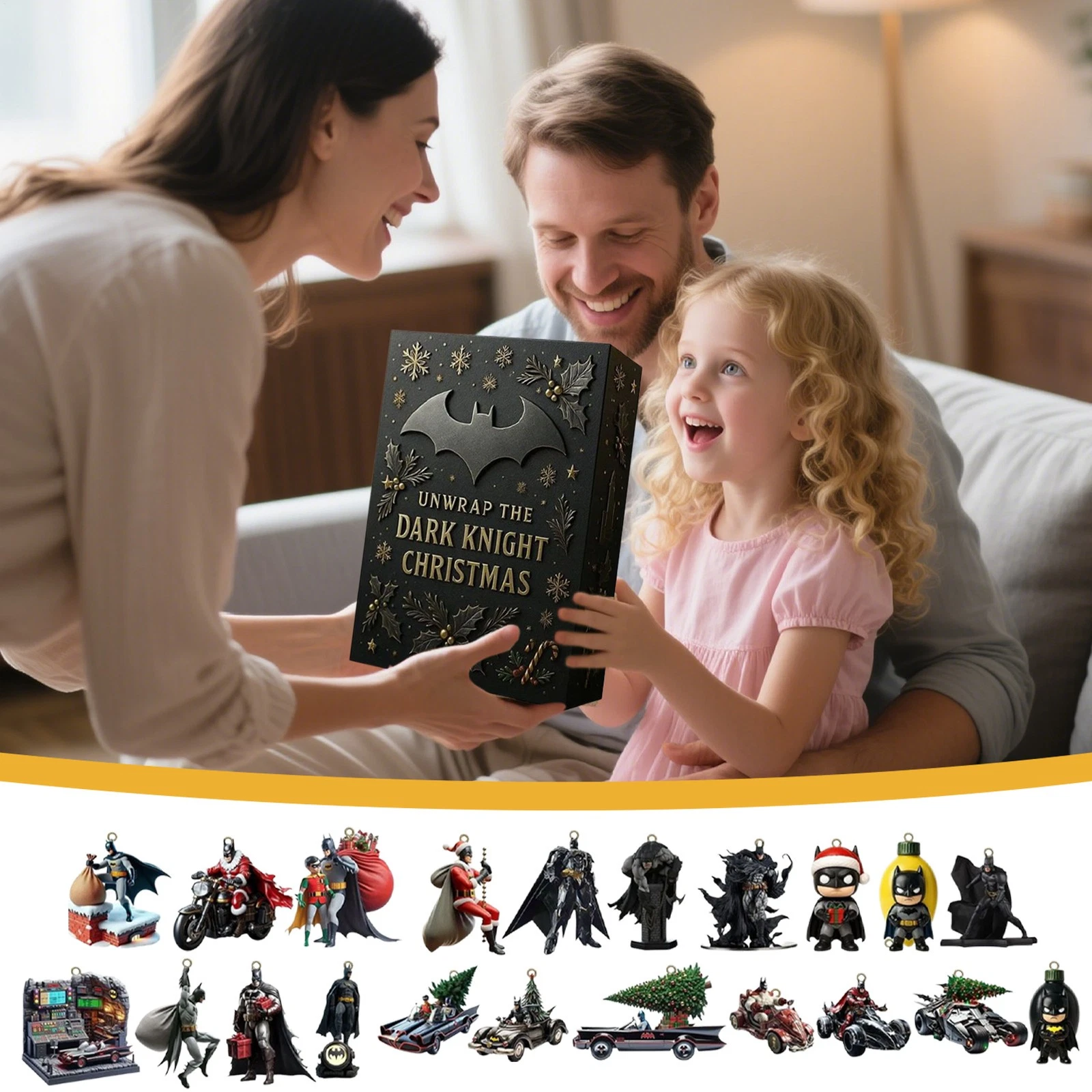 Batman 2025 Advent Calendar 2D Acrylic Pendant Holiday Calendar Blind Box Gift