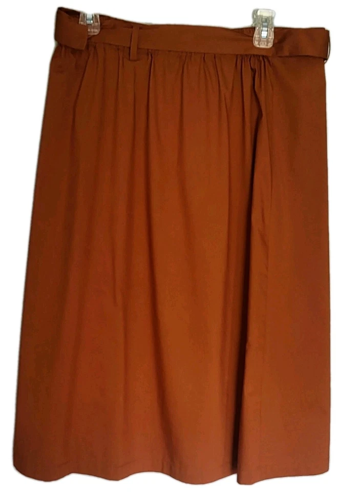 Falda Worthington Damas L Naranja Quemado Cintura Elástica Algodón/Poliéster Foto 2 de 4