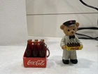 Vintage Coca Cola Bear Lot W Bottles Keychain