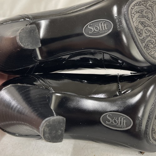 "Bombas de tacón de 3"" de cuero negro suave para mujer talla 8 1/2 M" - Imagen 8 de 16