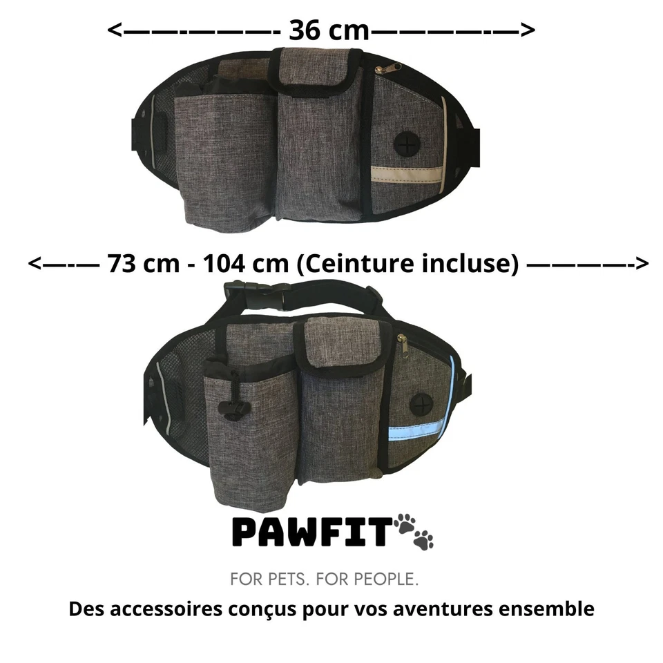 Laisse Mains Libres Chien Ceinture Réglable Élastique Anti-Traction Canicross - Photo 3/4