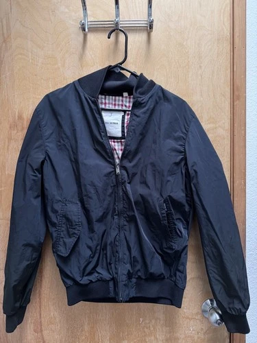 Ben Sherman Men's Navy Bomber Harrington Jacket Red Gingham Check Lined Size S - product listing photo
