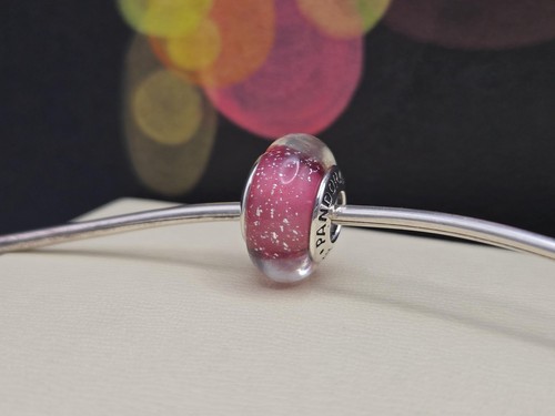 Authentic Pandora Charm Disney Anna's Signature Color Murano Glass Bead Charm - Picture 3 of 4