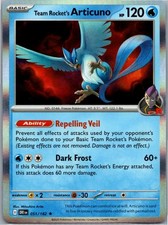 Pokemon Team Rocket's Articuno #051/182 SV10: Destined Rivals NM