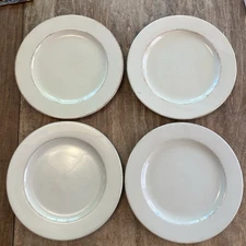 Set of 4 Pier 1 TOSCANA IVORY 11” Dinner Plates Chargers Italy