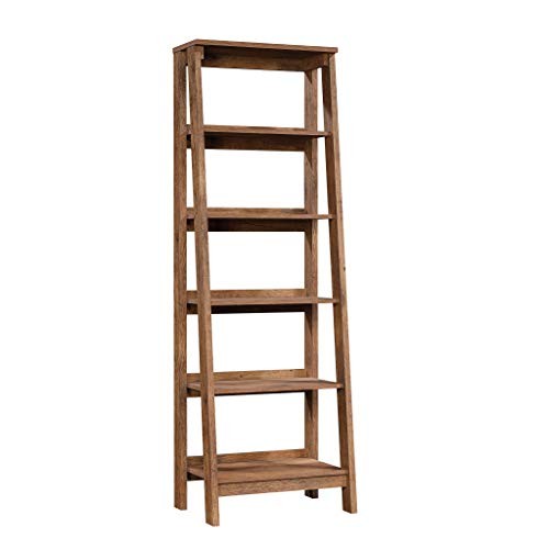Trestle 5-Shelf Bookcase/ Book Shelf finish Vintage Oak - Picture 2 of 7