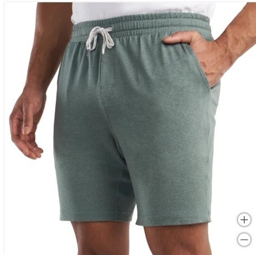 Kirkland Signature Mens Shorts Green Active Moisture Wicking Pockets Drawstring - Picture 2 of 8