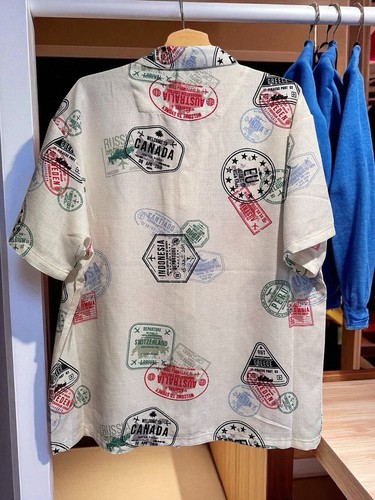 Neu mit Etikett Malibu Travel Stamp lässiges Button-Down-Hemd für Herren Größe XXL mehrfarbig - Bild 2 von 11