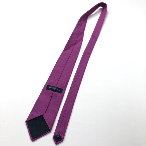 Corbata Brooks Brothers Makers 100 % seda para hombre geométrica púrpura rosa 57 pulgadas - Imagen 5 de 8