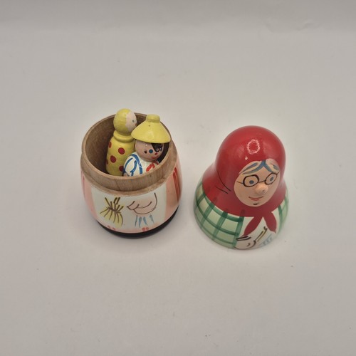 Polonia Matrioska Cuento de Hadas Hansel y Gretel 3 Piezas Muñeca Anidación Bruja sin Casa - Imagen 5 de 6