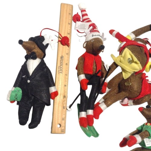 Pottery Barn Kids 9er Set Weihnachtsmann Rentier Filz Wolle Weihnachtsschmuck Y2K - Bild 11 von 14