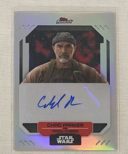 2023 Topps Finest Star Wars Autograph Chad Parker as Padu Cherd #FA-CP auto - Picture 1 of 2