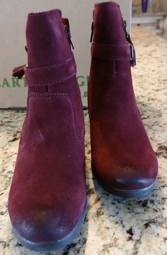 Earth Origins Tori Damen Stiefeletten Rindsveloursleder Merlot wasserabweisend Größe 8,5 - Bild 3 von 7