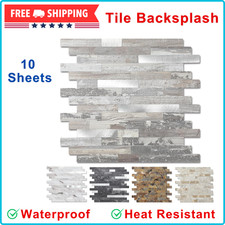 Peel And Stick Wood Metal Tile Backsplash, Stick On Tiles For Backsplash Kitchen