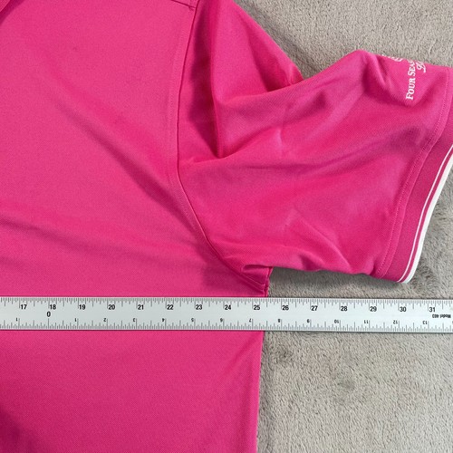 FootJoy x Four Seasons Lanai Golf Club Polo Shirt Men XL Pink Performance NWOT - Picture 7 of 10