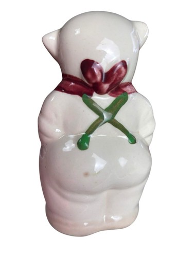 Salero y pimentero grande de 5" Shawnee Pottery CLOVER BROD Winnie & Smiley Pig - Imagen 4 de 14