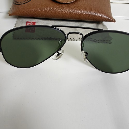 Ray-Ban RB3025 Aviator Large Metal L2823 58-14 3N Black Frame Green Lenses - Picture 11 of 23