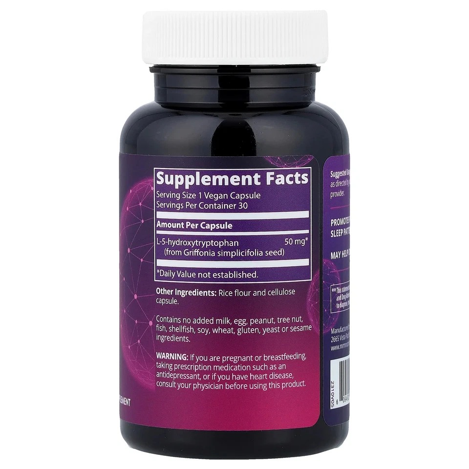 5-HTP, 50 mg, 30 Vegan Capsules - Imagem 2 de 2