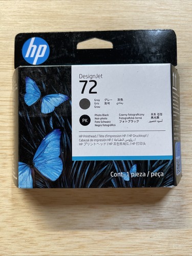 NEW Genuine HP 72 Gray & Photo Black Printhead C9380A - EXPIRES JUNE 2026